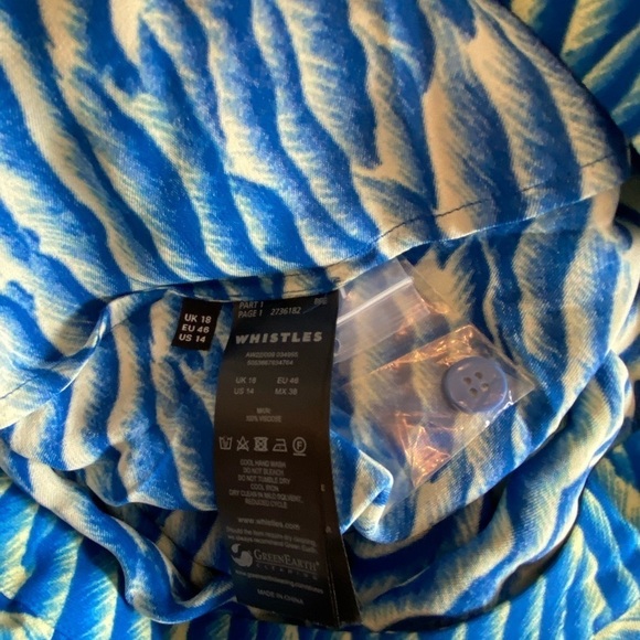 Whistles Seafoam Button Front
Skirt Blue/Multi New Size 14 - Picture 6 of 10